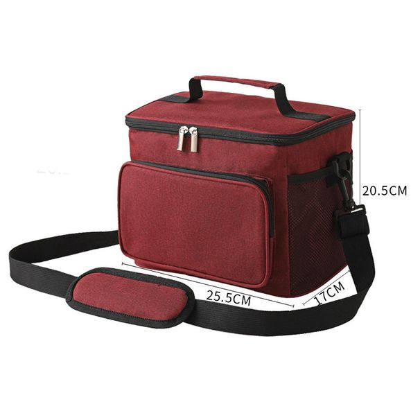 Oxford Insulated Cooler Bag 15L Leakproof Thermal Tote For Camping Picnic Handheld Shoulder Strap_desvips.com
