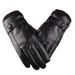 Leather Men Riding Motorcycles Warm In Winter, Thickened With Fleece, And For Women Driving, Touch Screen Waterproof_desvips.com