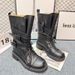 2025 Autumn New European Style Genuine Leather Breathable Comfortable Casual Martin For Women Versatile Mid-Calf_desvips.com