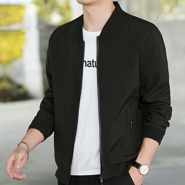 Men's New Casual Sports Baseball Jacket, Thin Slim-fit Men's Clothing, Windproof Trendy Top 2024_desvips.com