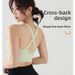 Women's Fitness One-Piece Sports Bra High-Strength Back Support Shockproof Side Breast Collection Yoga Quick-Dry Vest_desvips.com