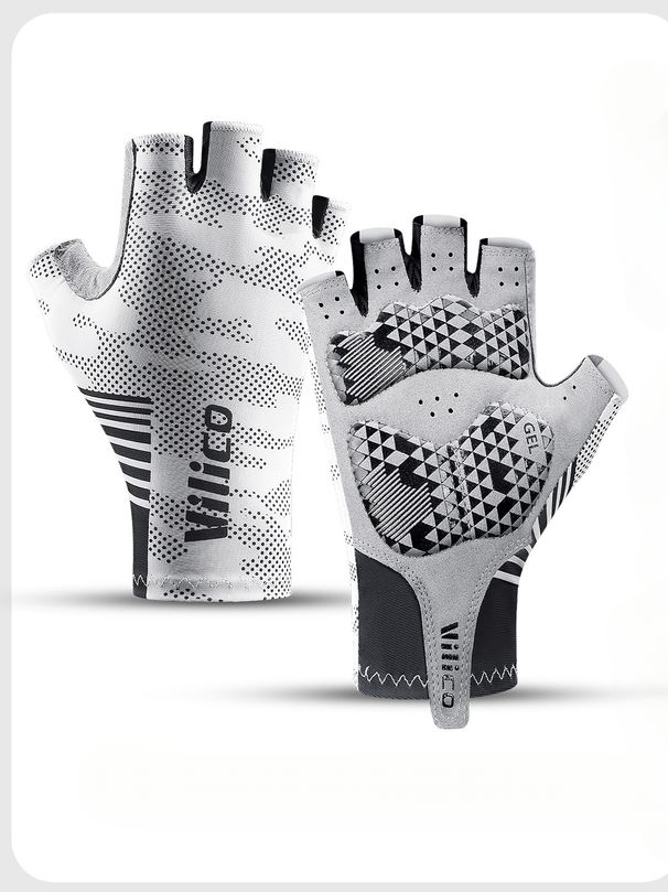Outdoor Road Cycling Professional Summer Half Finger Shock Absorption Thin Sun Protection Bicycle Sports Fishing Gloves_desvips.com