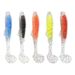 Shark Scavenger|10-piece Set Of Sandwiched Threaded T-tail Bionic Lures, Soft Worm Artificial Baits, Lead Head Hooks_desvips.com