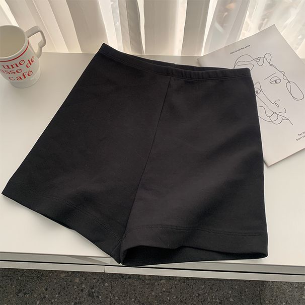 RenMou High Waisted Elastic Cycling Shorts Women In Spring And Summer, Solid Color Slim Fit Inner Layer For Slimming, Sports, Exclusive Supply_desvips.com