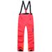 001 Phibee New Women's Thickened Ski With Straps For Adults, Outdoor Warm Fleece Pants_desvips.com