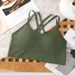 Sexy Women Tops Back Cross Strap Tank Top Push Up Running Sports Breathable Soft Fitness Beauty Solid Color Yoga Bra_desvips.com