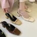 High Heel Leather Shoes: Elegant Style For Women | Vintage, Versatile, Apricot, Beige, Black F008_desvips.com
