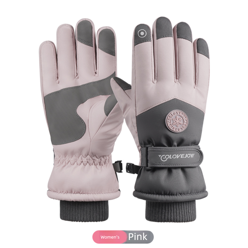 Cycling Men Winter Outdoor Skiing Warm Windproof Riding Motorcycle Anti-Slip Fleece Touchscreen Gloves Unisex_desvips.com