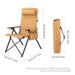 Adjustable 5-Position Folding Chair With Pillow & Armrests - Perfect For Outdoor Camping, Fishing, And Patio Relaxation_desvips.com