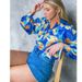 Women's Clothing new fashion printed bubble long-sleeved shirt lace-up wide-leg pants two-piece suit_desvips.com