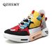 QZHSMY Summer 2022 Mixed Colors Sneakers Men Breathable Trendy Male Couple Shoes Big Size 46 Light Casual Shoe_desvips.com