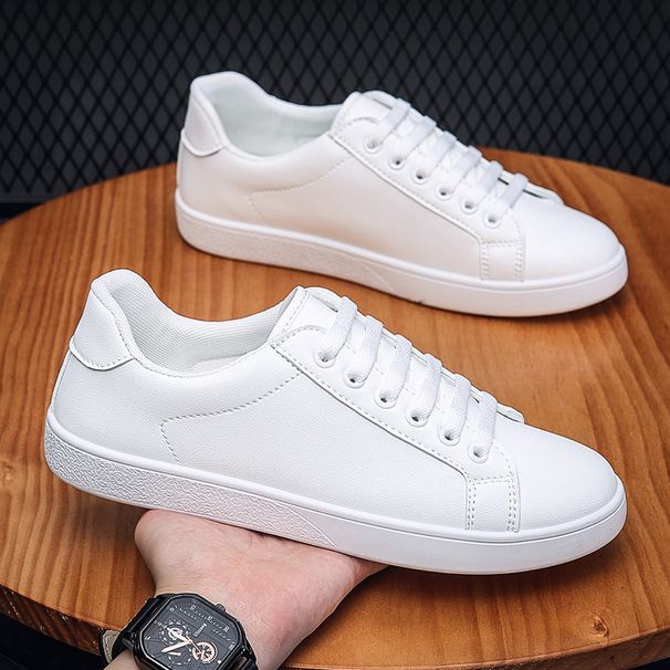 sheepskin high version german training versatile lace up men's and women's casual comfortable flat bottom white forrest_desvips.com