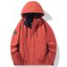 2528 Couple's Style Patchwork Trendy Outdoor Casual Sports Hooded Jacket Hiking Coat For Men And Women Loose Fit_desvips.com