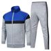 001 Cross-Border Casual Men Outdoor Sports Spring Autumn Sweatshirt Jacket School Group Uniform Two-Piece Set_desvips.com