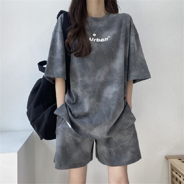 Women's Summer Lightweight Sports Casual 2025 New Style For Petite Women, Versatile Sweet Cool Top And Shorts Two-Piece_desvips.com