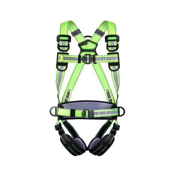 Hexin National Standard Reflective Five-Point Nighttime High-Altitude Work Double Hook Fall Protection European Style_desvips.com