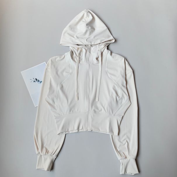 Women's Fitness Coat Hooded Cardigan Tight Quick-dry Sportst Running Training Shirt Yoga Clothes Long Sleeve Sport_desvips.com