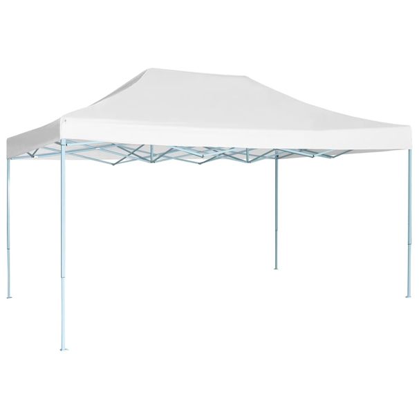 Foldable Party Tent - White, Waterproof Oxford Fabric, Powder-Coated Steel Frame, UV-Resistant, Easy Setup, Suitable For Outdoor Events_desvips.com