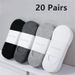 1/5/10/20 Pairs Summer Autumn Boat For Men Women Non-slip Silicone Invisible Cotton Socks Male Ankle Sock Slippers_desvips.com