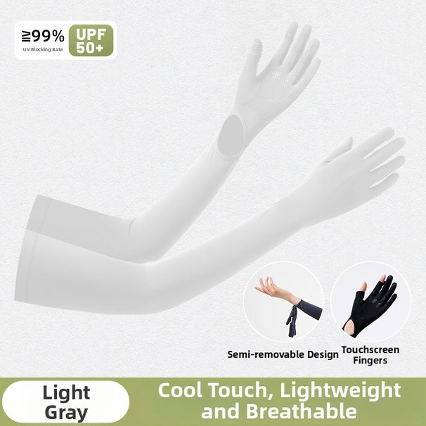Outdoor Ice Silk Sun Protection Sleeves Extended And Widened For Driving And Cycling Cool To The Touch Dual Use Sports Arm Protection_desvips.com