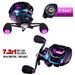 Lure 7.2:1 Chameleon Colorful Sea Water Drop Metal Line Cup 4+1 Shaft Fishing Reel_desvips.com