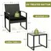 Murago Outdoor 3-Piece Wicker Bistro Set Patio Conversation Set_desvips.com