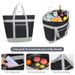 Insulated Tote Bag For Groceries Large Thermal Shopping Bag With Pizza Compartment Leakproof Picnic Cooler Market Tote Foldable Reusable Freezer Bag_desvips.com