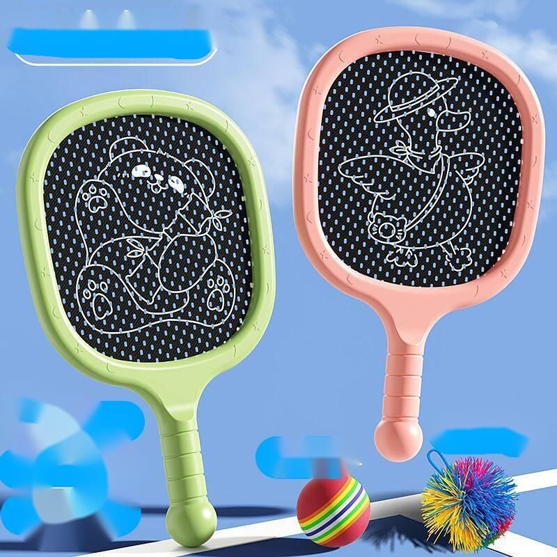 Children's Beginner Elastic Parent-Child Tennis Entertainment Toy Outdoor Training Racket Indoor Sports Set_desvips.com