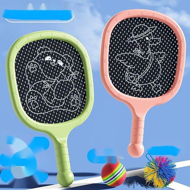 Children's Beginner Elastic Parent-Child Tennis Entertainment Toy Outdoor Training Racket Indoor Sports Set_desvips.com