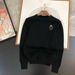 Fashion Trend Brand Autumn Winter New Chest Embroidery Classic Pattern Men's Casual Business Warm Knit Crew Neck Sweater_desvips.com