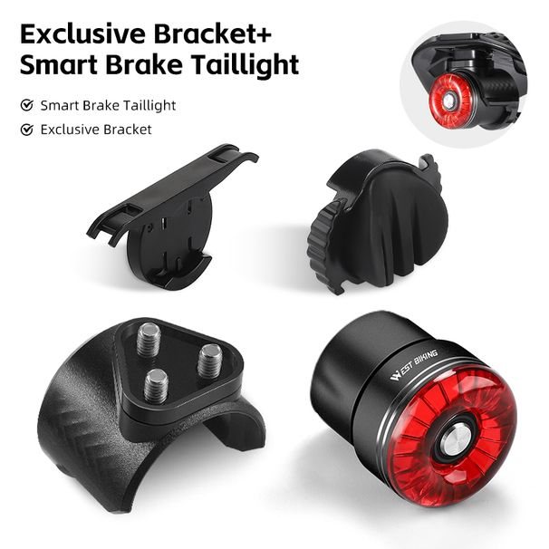 Exclusive Saddle Stand With Smart Brake Taillight IP65 Waterproof And Dust-Proof Type-C Charging Bicycle Rear Light_desvips.com