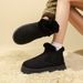 Snow Boots Women's 2025 New Velvet Winter Fashion One-pedal Short Boots Cotton Shoes_desvips.com