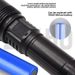High Power Flashlight 20w Wholesale UV Black Mirror Jewelry Fluorescent Anti-Counterfeiting Detection 365nm Purple Light_desvips.com