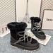 2025 New Waterproof Snow For Women Sheepskin Warm Thick Sole Lace-Up Non-Slip Fur Integrated Fashion Short Boots_desvips.com
