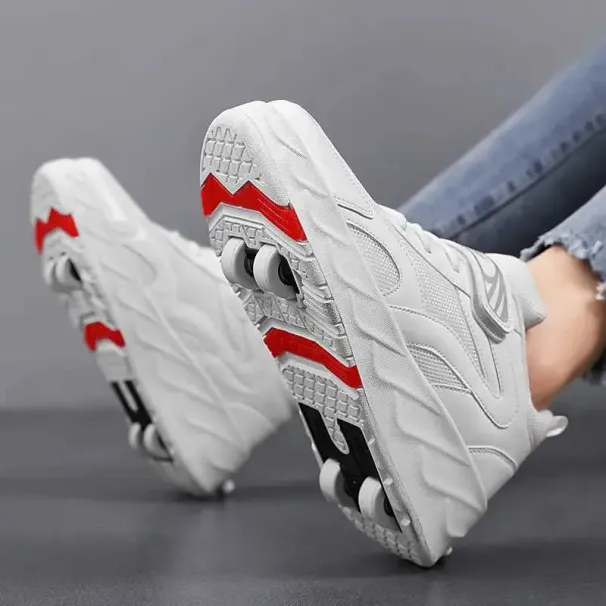 Ine s 2 Wheels Roller Skates Sneakers Skating Outdoor Blade Detachable Flying Shoes Child Girl Boys Breathable Sneaker_desvips.com