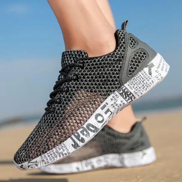 Summer Lightweight Flat Sports For Outdoor New Style Mesh Casual Men's Breathable Upstream Shoes Large Size_desvips.com