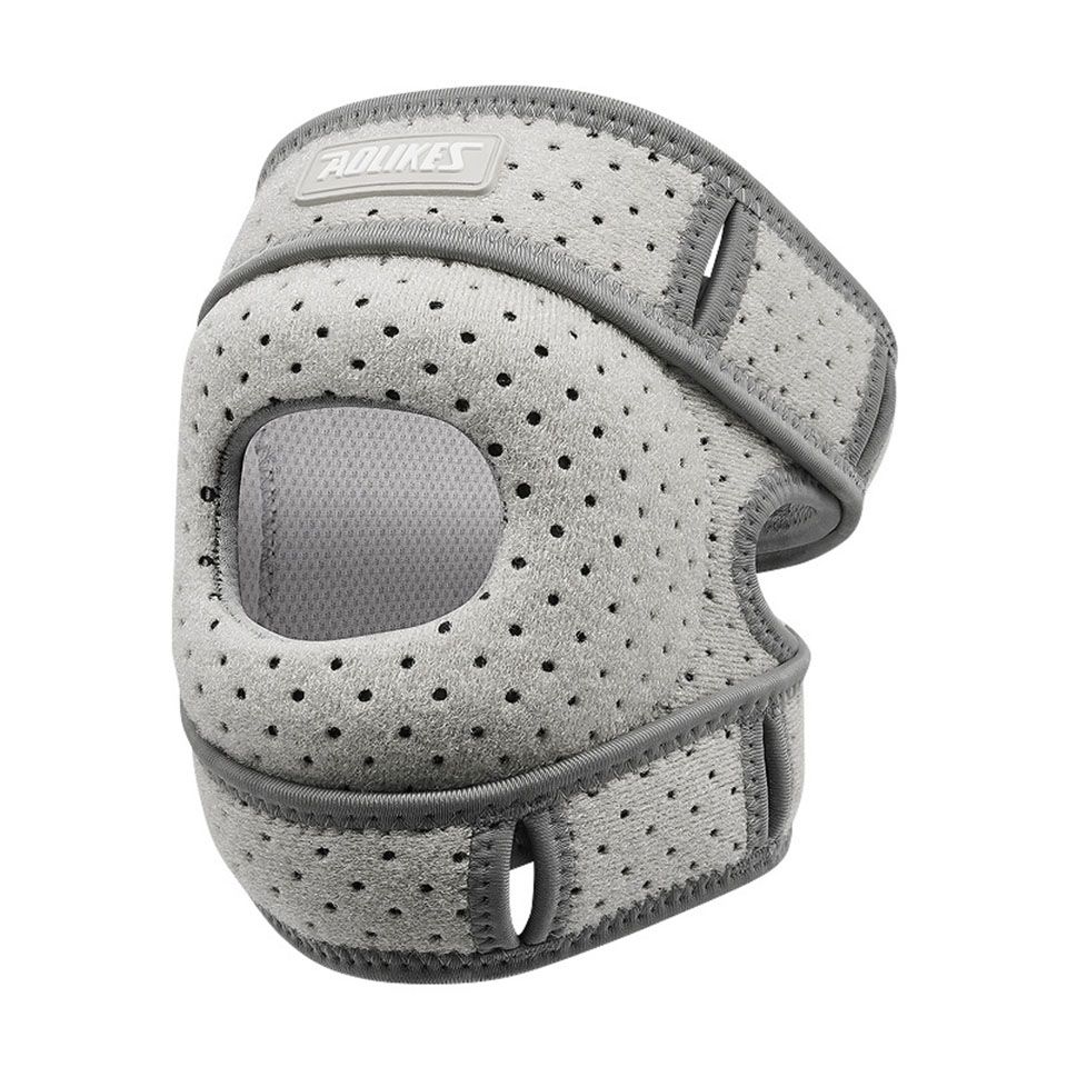 Adjustable Knee Support Brace,Dual Strap Patella Knee Pad Shock Absorbing Sports Knee Protector For Running Cycling Gym_desvips.com