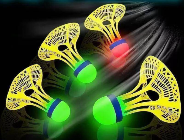 Luminous Nylon Badminton Shuttlecock For Outdoor Use, Durable, High-elasticity, Plastic, Unbreakable, Glow-in-the-dark,_desvips.com