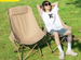 Portable Metal Single Folding Outdoor Camping Lounge Nap Foldable Moon Chair Rest Bed_desvips.com