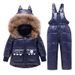 Boys Dinosaur Print Winter Puffer Jacket Set - Warm Thick Down Coat With Hood For Toddlers 1-6 Years (80-120cm) - Lightweight & Water-Resistant_desvips.com