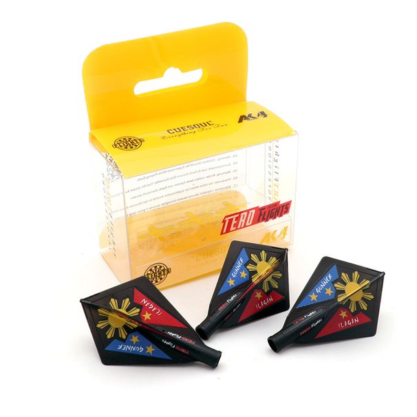 3 sets of AK4TERO series diamond-shaped dart wings and dart blades printed pattern dart accessories_desvips.com
