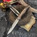 Damascus VG10 Steel Ebony Handle Hand-Forged Folding High Hardness Multi-Functional Portable Fruit Knife_desvips.com