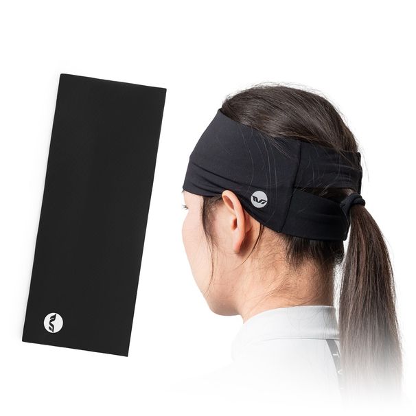 ROCKBROS TVI Schweißband Stirnband Fitness Haarband Sport Schwarz Outdoorsport_desvips.com