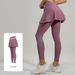 PeakGo PeakGo Juyitang Color Block Two-Piece Skirt High Waist Tummy Control Slimming Fitness Outerwear Anti-Exposure Yoga Pants_desvips.com