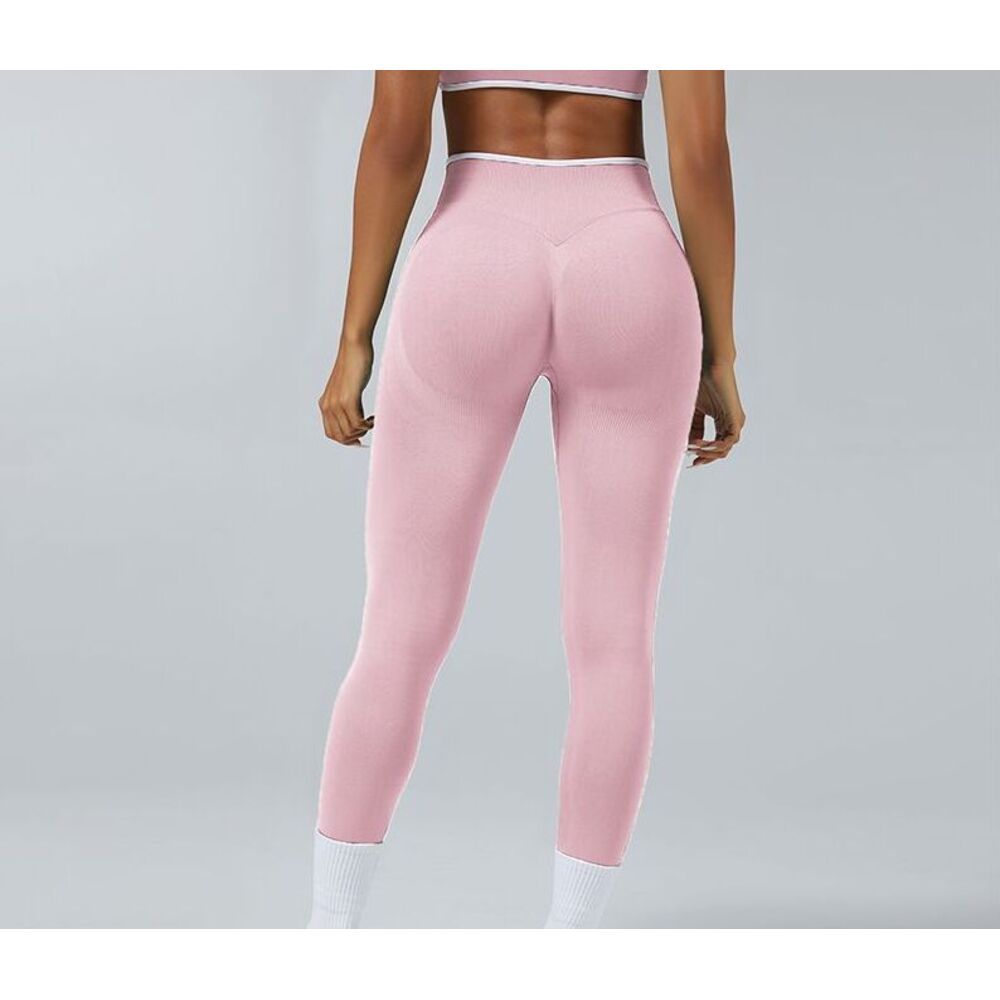 Gassuza Peach Tight-Fitting Sports Leggings For Women, Elastic Training Fitness Running High-Waisted Butt-Lifting_desvips.com