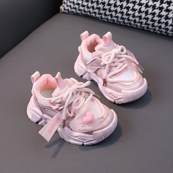 Girls' Princess Sneakers, 2024 Spring New Children's Little Girls' Sequined Dad Shoes, Boys' Casual Shoes_desvips.com