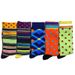 NEW 5 Pairs/Pack Happy Men Playing Cards Motorcycle Bick Strawberry Abstract Letters AB Art Flowers Pattern Funny Socks_desvips.com