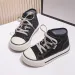 Children's Canvas Yellow Green High Top Boys Girls Toddler Casual Cutefeet Beige Fashion Soft Non-slip Kids Cloth Shoes_desvips.com