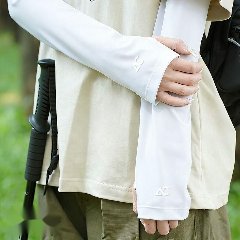 Ice Silk Sunscreen Arm Sleeves Women, Summer UV Protection, Loose And Long, Thin, Stylish, Suitable For Driving, 2026_desvips.com