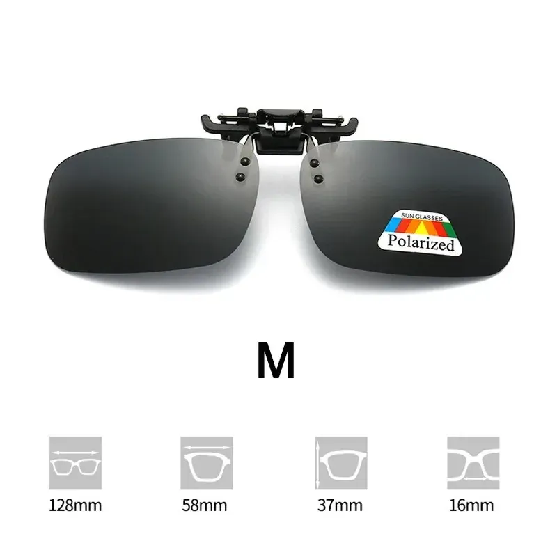 4 Color Grey Lenses Polarized Sunglasses Clip On Flip Up UV 380 Driving Fishing Night Vision Glasses Clips_desvips.com